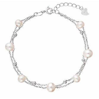 Půvabný dvojitý náramek s říčními perlami 23019.1 Evolution Group
