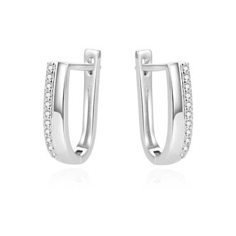 Stylové stříbrné náušnice se zirkony AGUC1433 Beneto