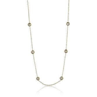 Jemný pozlacený náhrdelník s krystaly Phoebe EWN23096G Emily Westwood
