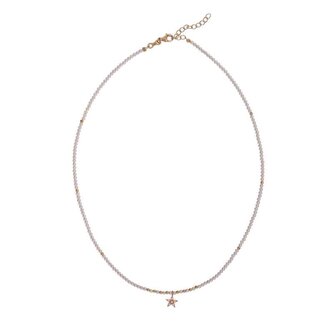 Něžný pozlacený náhrdelník s umělými perlami AL4909-Oro Alisia