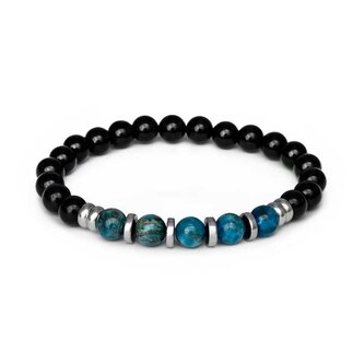 Korálkový náramek z onyxu, apatitu a hematitu MINK144/20 Agato