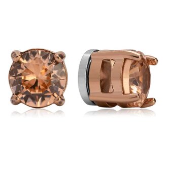 Třpytivé bronzové náušnice s magnetem 2v1 (pecky, mini brož) Troli