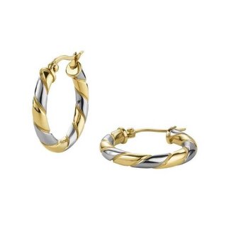 Módní bicolor náušnice kruhy z oceli JEDSG-J711 Rosefield