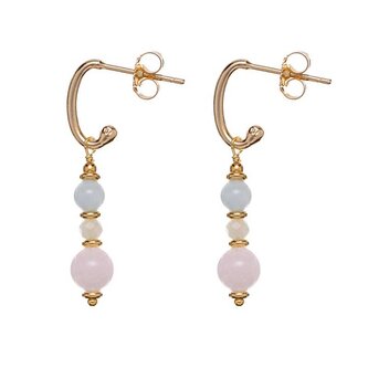 Pozlacené náušnice korálky morganitu AL3770.01.000 Alisia