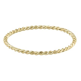 Minimalistický pozlacený prsten z oceli Gold Troli / Obvod: 51 mm - 51 mm