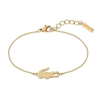 Slušivý pozlacený náramek pro ženy Crocodile 2040048 Lacoste