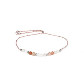 Šňůrkový náramek se slunečním a měsíčním kamenem HE26R3S-LP Agato