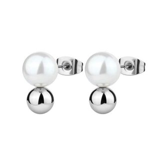 Slušivé ocelové náušnice s perlami Perfect BPC22 Brosway