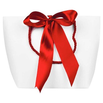 Dárková taška se světle červenou stuhou M Troli