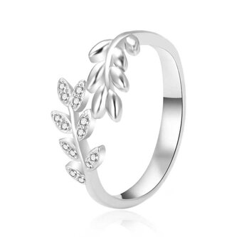 Stříbrný prsten s lístečky AGT-R29W Agato / Obvod: 58 mm - 58 mm