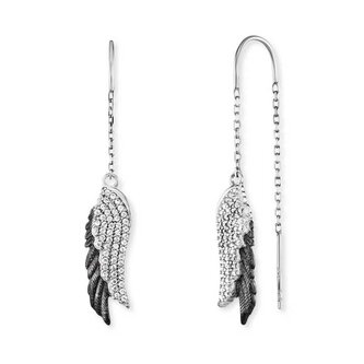 Elegantní stříbrné bicolor náušnice se zirkony Wingduo ERE-WINGDUO-ZIB Engelsrufer