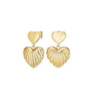 Módní pozlacené visací náušnice Srdce JEDHG-J984 Rosefield
