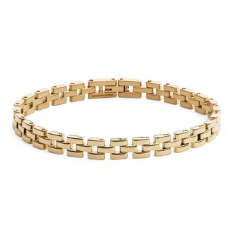 Módní pozlacený náramek z oceli 3-Link DW0040098 Daniel Wellington / Délka: 17,5 cm