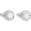 Stříbrné náušnice s krystaly Preciosa 31217.1 white Evolution Group