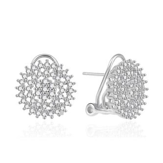 Třpytivé stříbrné náušnice se zirkony AGT-E030KKW Agato