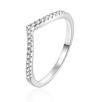 Elegantní stříbrný prsten se zirkony AGT-R41W Agato / Obvod: 52 mm - 52 mm