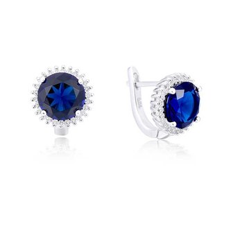 Stříbrné třpytivé náušnice AGU1203 Beneto