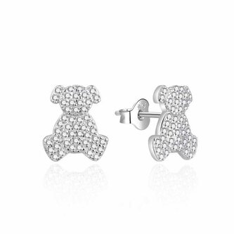 Stříbrné náušnice Medvídci AGT-ED009PW Agato