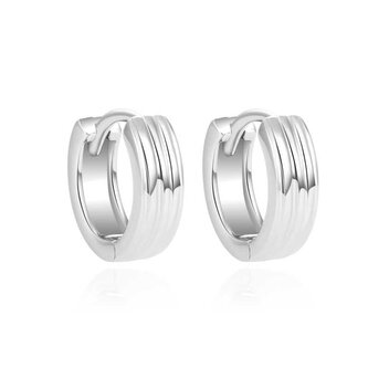 Nadčasové kruhové náušnice ze stříbra AGUC1422 Beneto