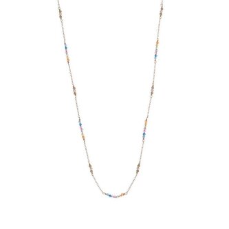 Půvabný náhrdelník z barevných korálků jadeitu AL4931-Oro Alisia