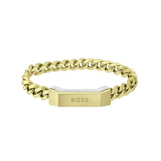 Stylový pozlacený náramek Carter 1580318 Hugo Boss / Délka: 17,5 cm