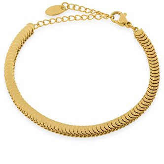 Elegantní pozlacený náramek z oceli Troli