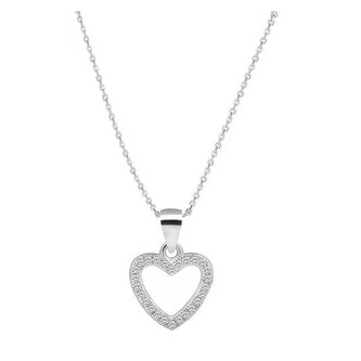 Stříbrný náhrdelník se srdíčkem AGS1130/47 (řetízek, přívěsek) Beneto