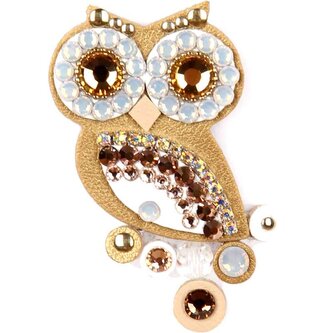 Malá soví brož zlatá Sovičky