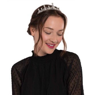 Okouzlující korunka/diadém s čirými krystaly Troli