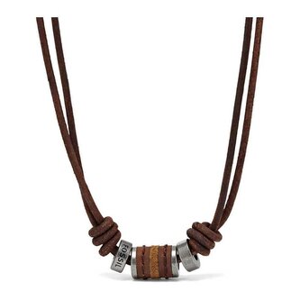 Pánský kožený náhrdelník JF00899797 Fossil