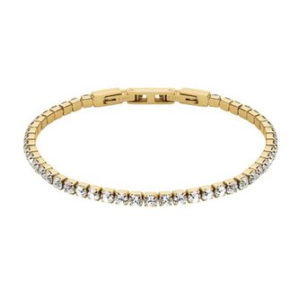 Slušivý pozlacený náramek s krystaly Tennis JBTWG-J1035 Rosefield