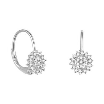 Krásné stříbrné náušnice s třpytivými zirkony AGUC2265 Beneto