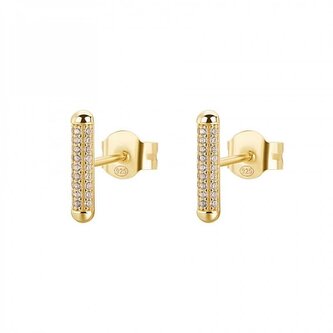 Pozlacené náušnice s kubickými zirkony Tyčinky Bianca RZBI71 Rosato