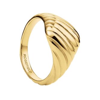 Rýhovaný pozlacený prsten JRRR Rosefield / Obvod: 50 mm - 50 mm