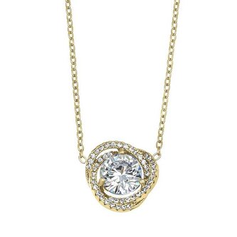 Elegantní pozlacený náhrdelník s krystaly Ray 32334.G Crystalp