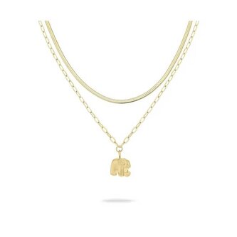 Elegantní set pozlacených náhrdelníků Slon Little Elephant TJ-0597-N-47 Tamaris