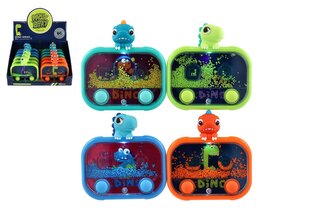Vodní hra hlavolam svítící dinosaurus plast 13x14cm na baterie 4 druhy 12ks v boxu