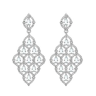 Blyštivé dlouhé náušnice s krystaly Virtuosa 42313.R Crystalp