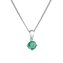 Stříbrný náhrdelník s pravým smaragdem 12080.3 Evolution Group