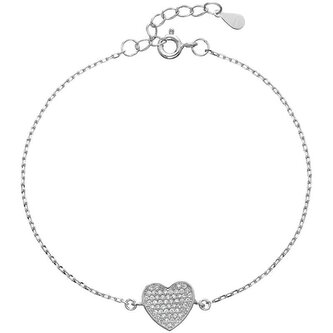 Zamilovaný stříbrný náramek Srdce se zirkony 13007.1 Evolution Group