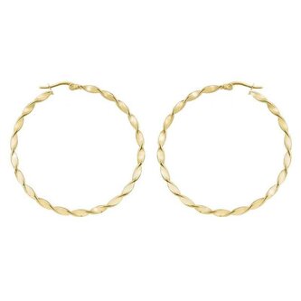 Kruhové pozlacené náušnice 2 / 5 cm Troli / Průměr: 3 cm - 2 - 5 cm