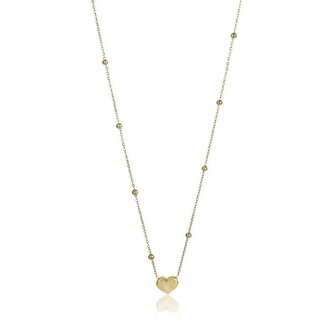 Něžný pozlacený náhrdelník pro ženy Srdce Kate EWN24012G Emily Westwood