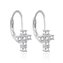 Stříbrné visací náušnice Křížek AGT-E110LW Agato