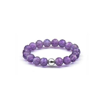 Minerální dámský prsten s ametystem POL-R03 Agato / Obvod: 49 mm - 49 mm