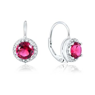 Stříbrné třpytivé náušnice AGUC1158 Beneto