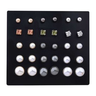 Sada půvabných náušnic / pecky (15 párů) Troli