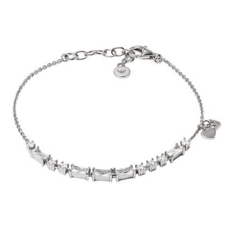 Elegantní stříbrný náramek pro ženy se zirkony EG3605040 Emporio Armani