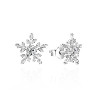 Nádherné stříbrné náušnice Sněhové vločky AGT-E013PW Agato