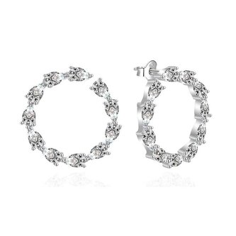 Luxusní visací náušnice Kruhy AGT-E037PW Agato