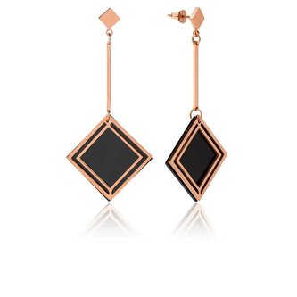 Elegantní bicolor náušnice z oceli Troli